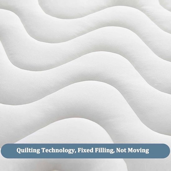 Japanse Futon Matras - Oprolbare Matras Gastenbed - Comfortabel Slapen - Vijflaags Structuurontwerp - Dubbel XL - Wit — afbeelding 5