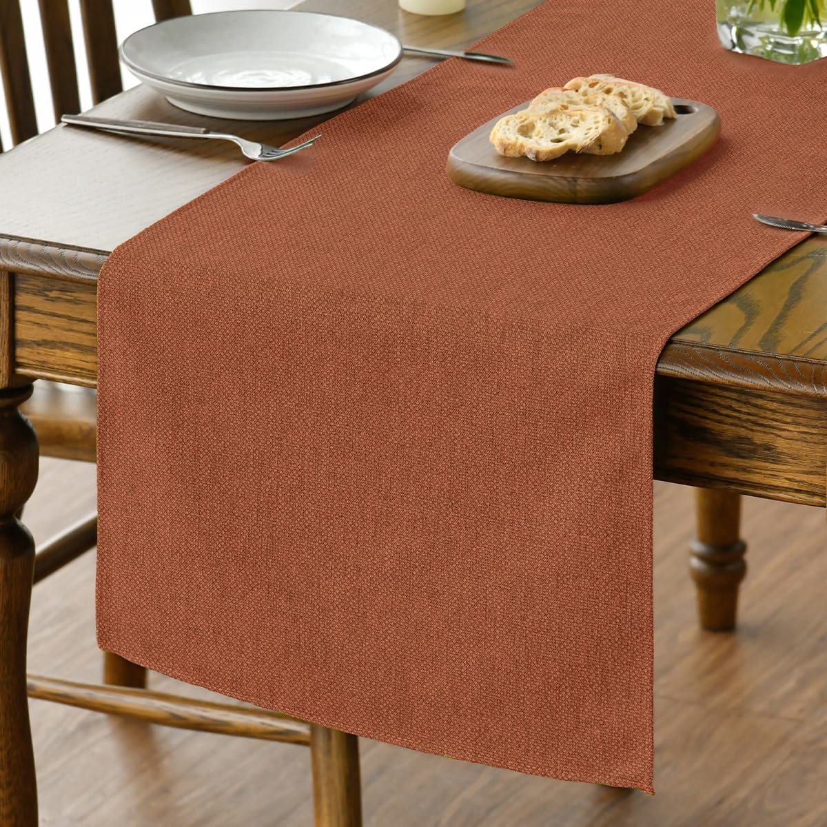 Mode Roestig Oranje Herfst Tafelloper, Seizoensgebonden Herfst Winter Wasbaar Keuken Eettafeldecoratie voor Huisfeestdecoratie 40x180 cm