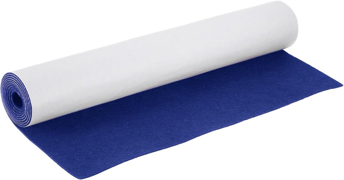 zelfklevende viltmat, viltstof, donkerblauw, 40 x 220 cm, 1 mm dikke viltrol, doe-het-zelf, voor doos, onderzetter, lademat, auto, vilt, fotolijst, stoelpoten, tafelpoten