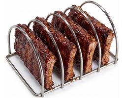 Keij Kamado BBQ Sparerib Rek Small - RVS - voor 4 spareribs
