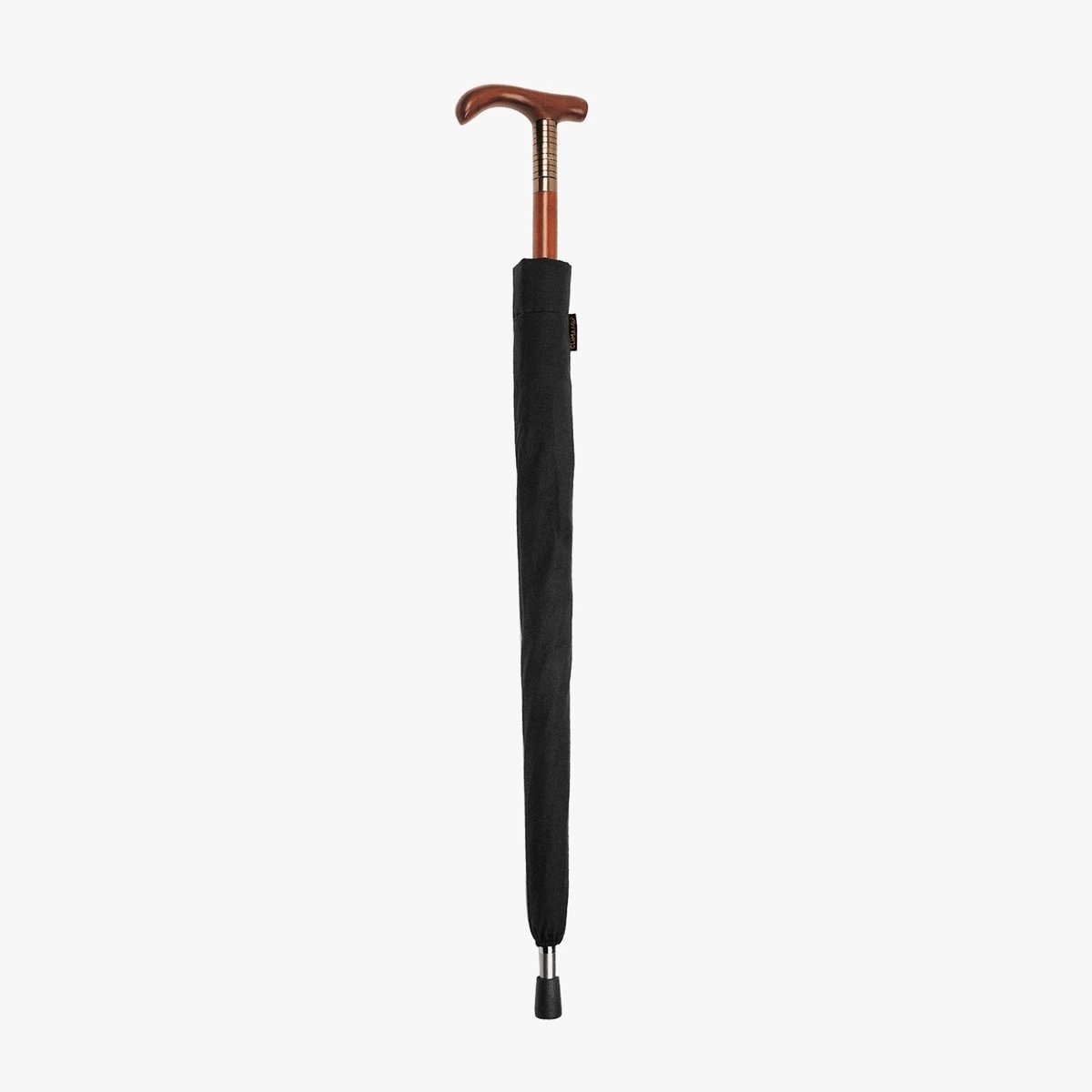 Pluvion Classic Derby - 2 in 1 Wandelstok Paraplu - Zwart - Stormbestendig