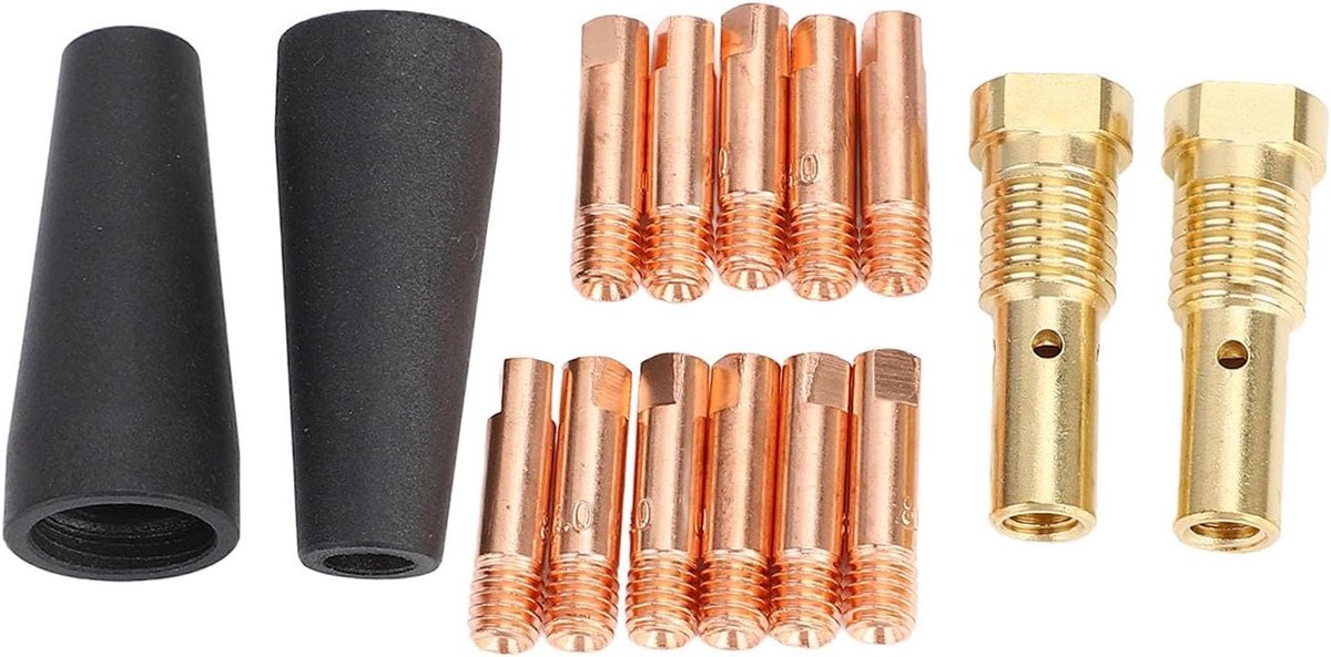 MIG Lasmondstuk Set - Lasaccessoires Flux - Fluxlassen Werkzaamheden - PTFE Messing Koper Combinatie - 0031 Inch Tips