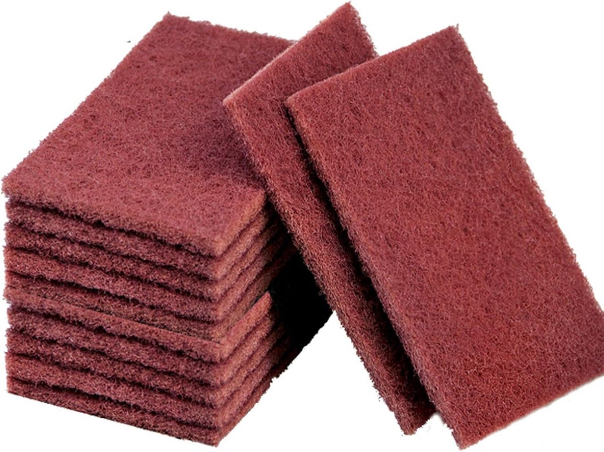 Heavy Duty Schuursponsjes Keuken Schuren Pads Scrub Pad Emery Ontkalken Roest Vlekken Verwijderen Schuren Scrubber Spons Koperen Pijp Cleaner Kleding Voor Loodgieters Solderen Cleaning Tool 10