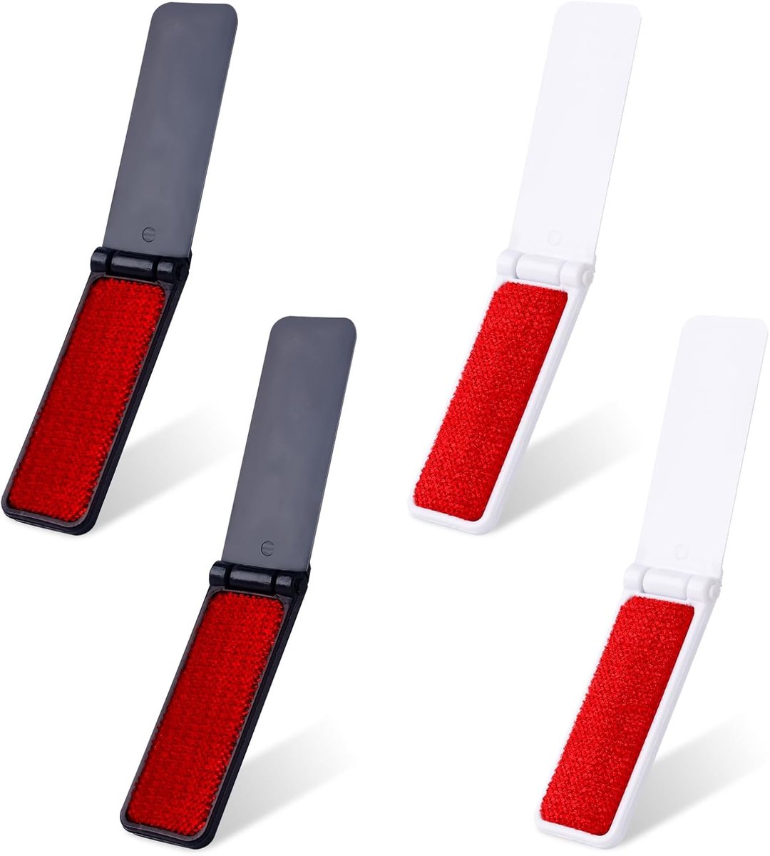 4 Stuks Opvouwbare Pluizenborstel voor Kleding, Herbruikbare Reisformaat Pluizenborstel voor Kleding Pluizenborstel voor Kleding Bank Pluchen Speelgoed Huisdierhaar Pluisjes Reinigingstool