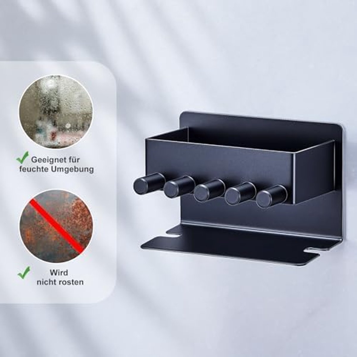 Tandenborstelhouder voor de muur, elektrische tandenborstelhouder zonder boren, opzetborstelhouder, tandenborstelkophouder voor badkamer, opbergen zelfklevende tandenborstels