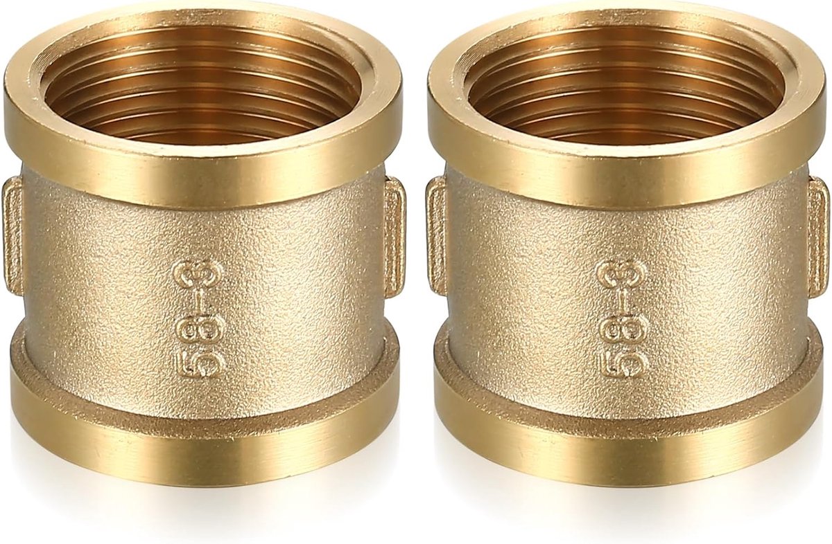 2 Stuks Messing Hoes, 1 Inch Vrouwelijk x BSP Connector Met Schroefdraad, Reducerende Koppelingsconnector