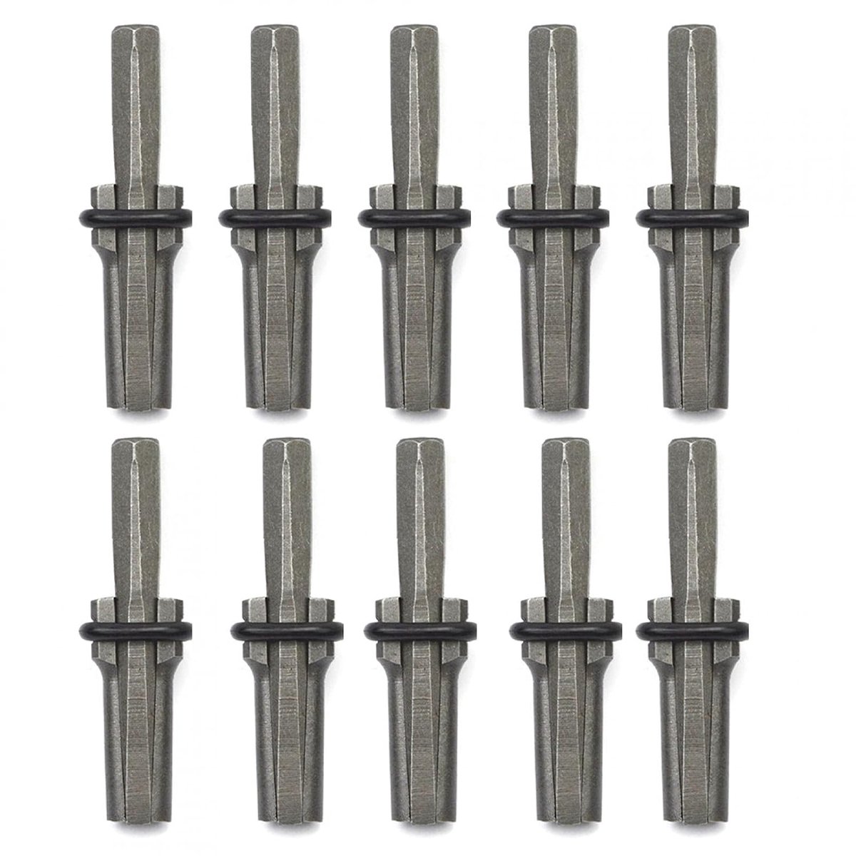 10 stuks, set van 16 mm deuvelwiggen, handgereedschap voor steenscheiders, duurzaam en marmergraniet met granieten veren, eenvoudig te gebruiken (donkergrijs)