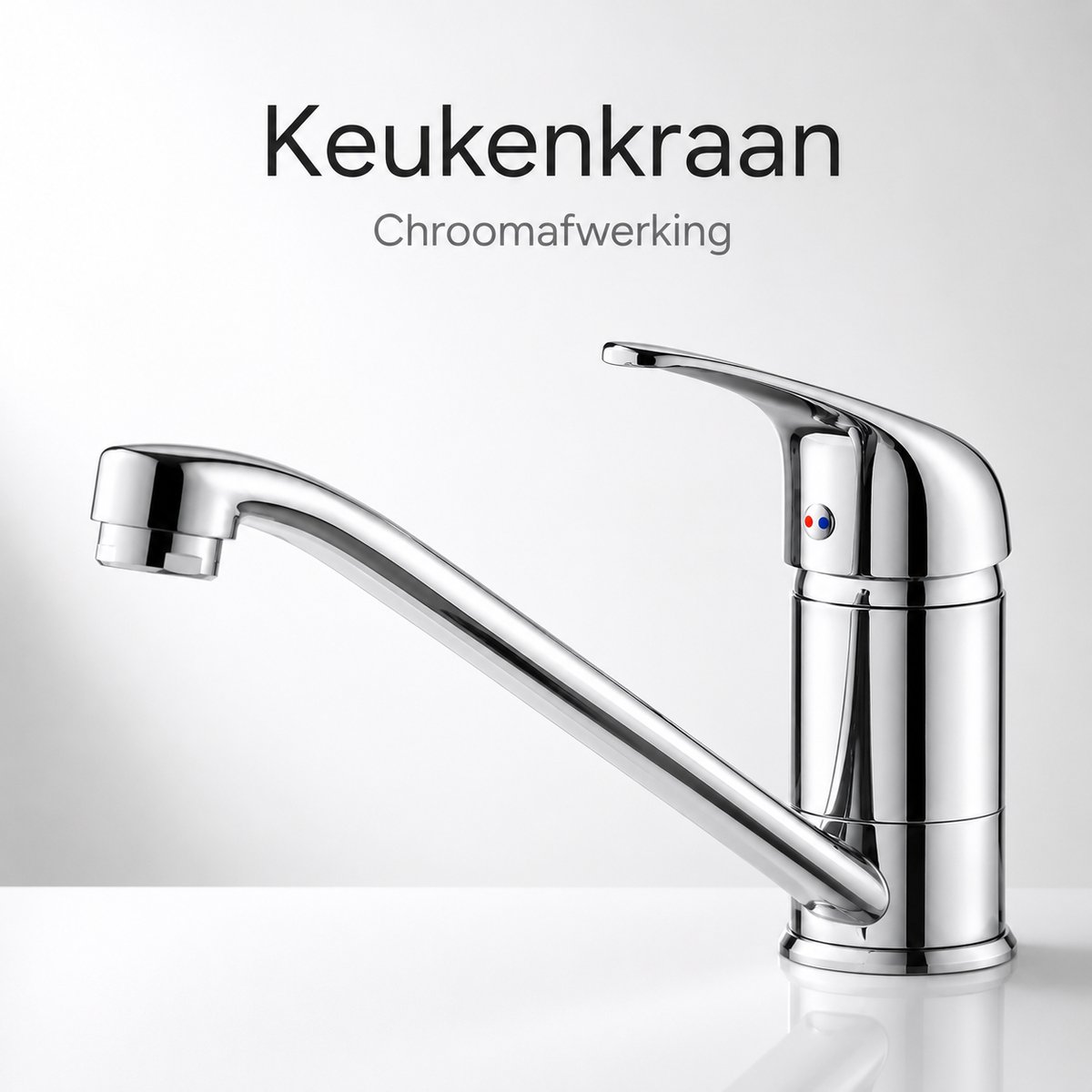 Oraymin Messing Keukenkraan – 360° Draaibare Eenhendel Mengkraan – Verchroomd