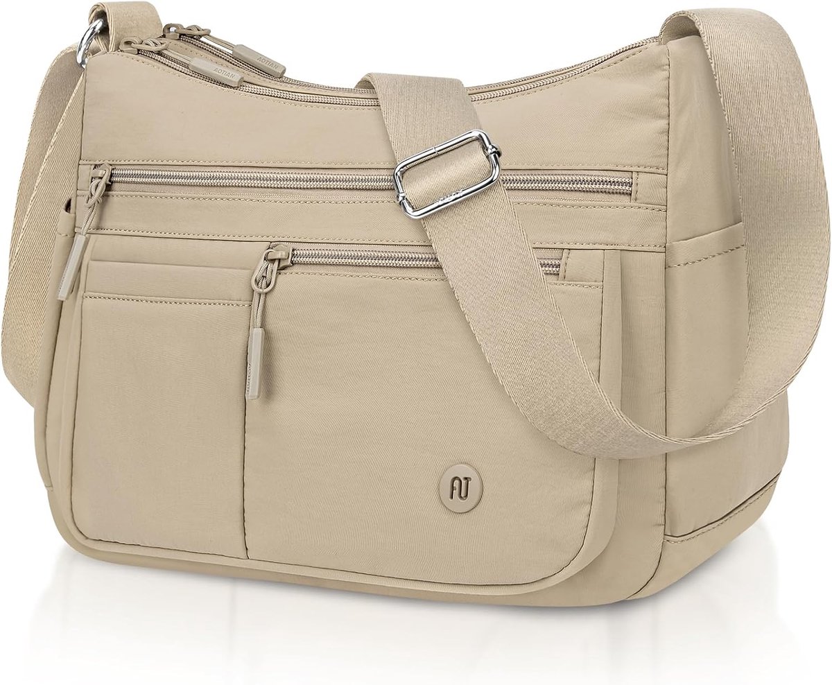 Crossbody bags for women large ladies shoulder bags with multiple pockets waterproof Oxford fabric handbag for men and - ShopVlot