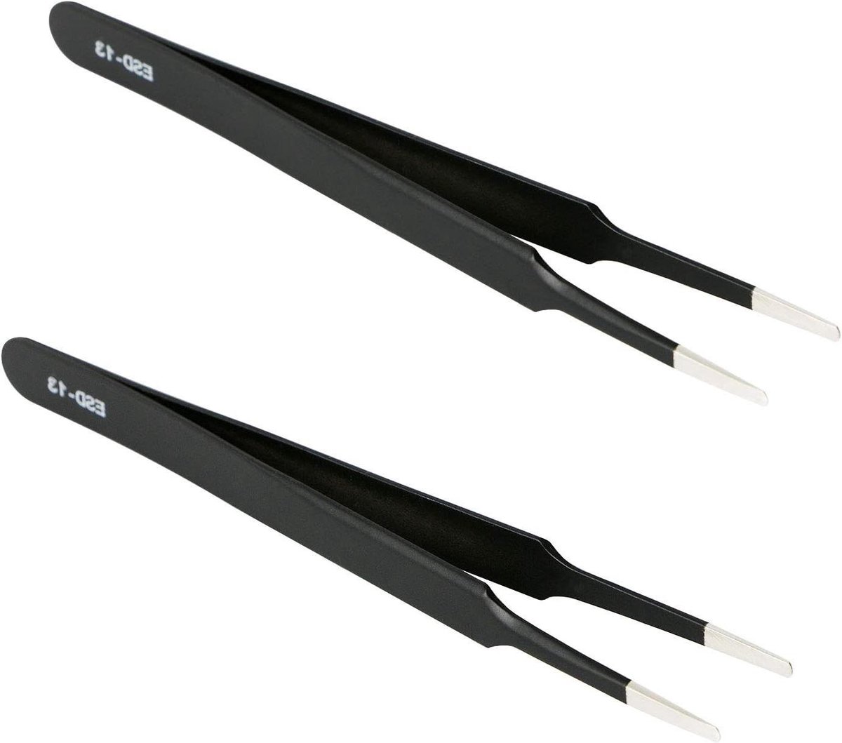 Precisie Pincet - Anti-statisch Gereedschap - Elektronica Reparatie - Hittebestendige Coating - 120mm Lengte - Zwart