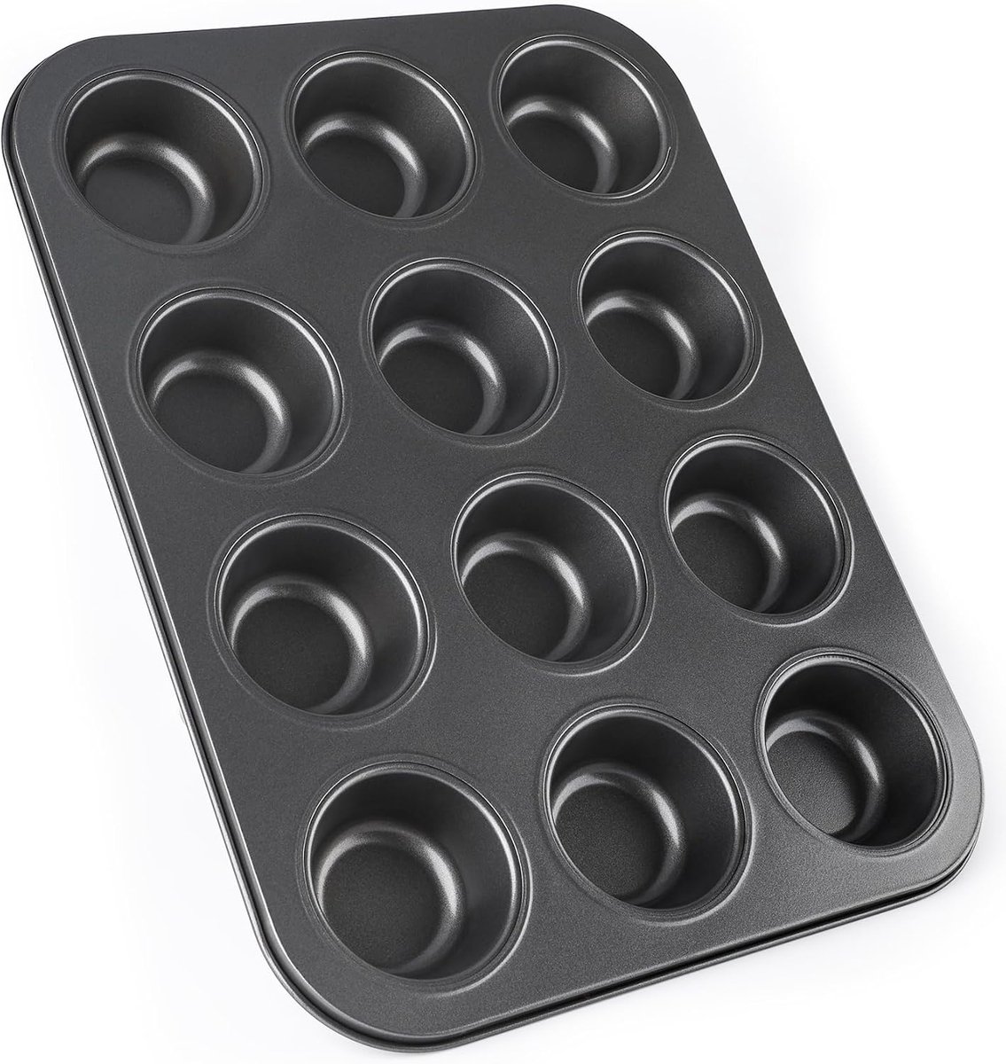 Muffinvorm 12 muffins - 35x26 cm - koolstofstaal - antiaanbak voor perfect bakresultaat - ShopVlot