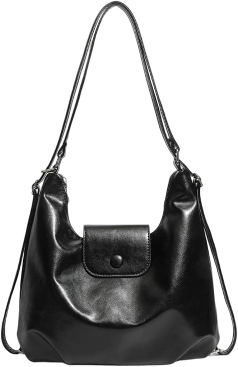 SnelShoppen - Rucksack 2 in 1 Dames Tas Handtas Elegante Schoudertas Grote Leder Umhængetas Veelzijdig DayPack voor Werk Reizen Uitstapje