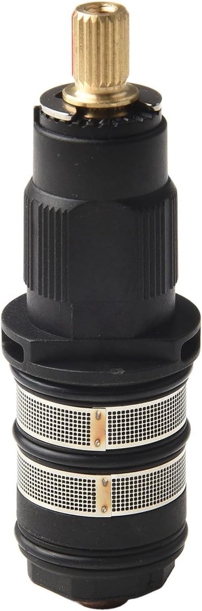 Thermostatische Cartridge - Ventiel Keramisch - Douche Temperatuur - Duurzame Werking - 8 x 3 x 3 cm - Zwart