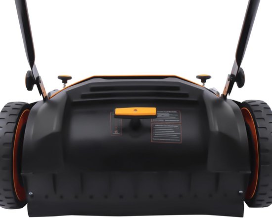 Veegmachine - Handveger - Grote ruimtes reinigen - 55 liter opvangbak - 105 cm veegbreedte - Zwart Geel — afbeelding 5