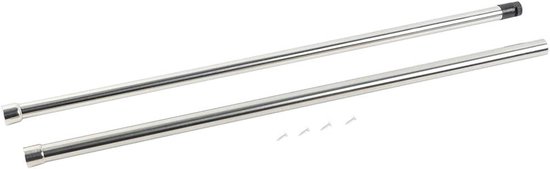 Uitschuifbare Kledingstang - Telescopische Kaststang - Kast Organiseren - Roestvrij Staal - 58-98 cm - Zilver — afbeelding 5