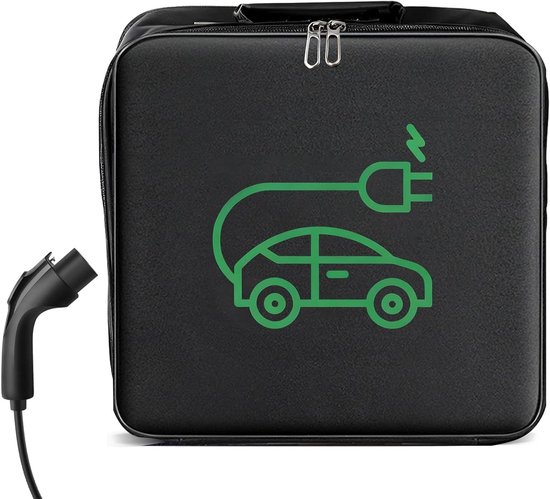 Oplaadkabel Tas - Opbergdoos EV - Auto Accessoires Opbergen - Waterdicht Antislip - 37x37x12 cm - Zwart