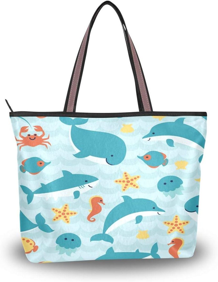 Grote dames tas - Schoudertas shopper - Dagelijks reizen - Dubbelzijdig bedrukt - 45 x 33 x 13 cm