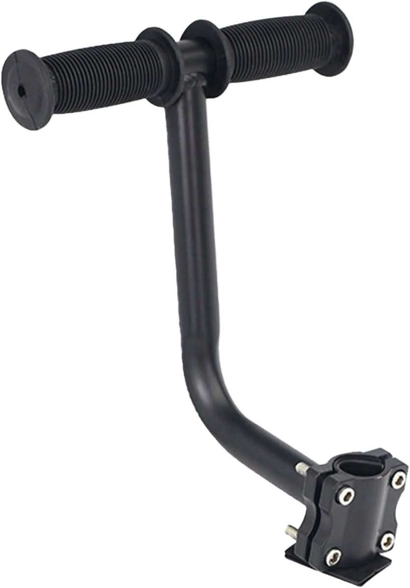 Fiets Achterbank Handgreep - Leuning Armsteun - Kinderen Vervoeren - Aluminium Veiligheidsstang - 124 Inch - Zwart