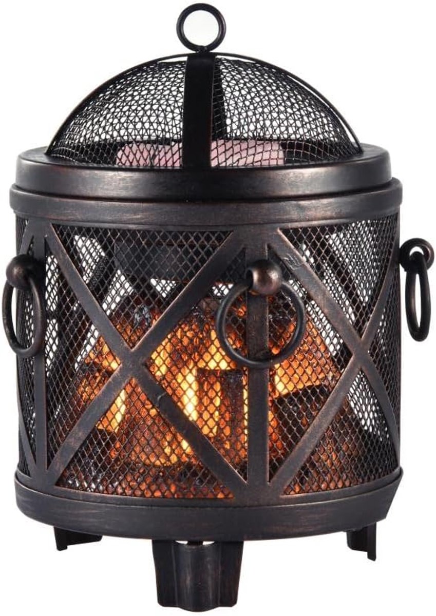 Elektrische wasbrander, kamergeur, oliebrander, wasverwarmer, nachtlampje olielamp voor woondecoratie (open haard, zwart)