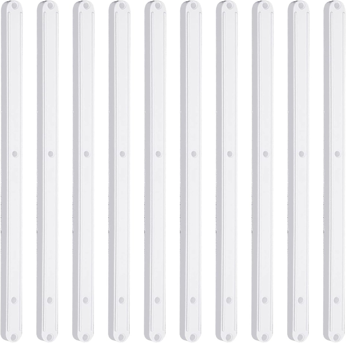 Ladegeleiders, kunststof lade geleidingsrails, kast geleidingsrails slede, voor meubellade (wit, 298 mm)