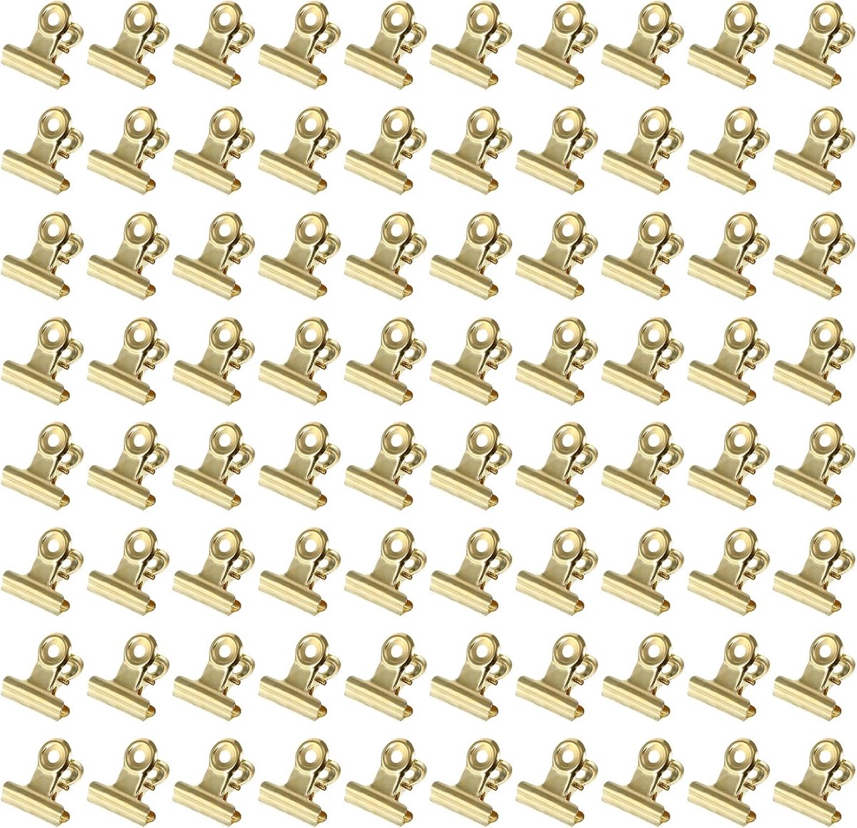 80 stuks metalen mini-klemmen, zwart, zilver, goud, kleine paperclips, metaal voor foto's, papierklemmen, papierclips, kantoorfotoklemmen en documentenklemmen
