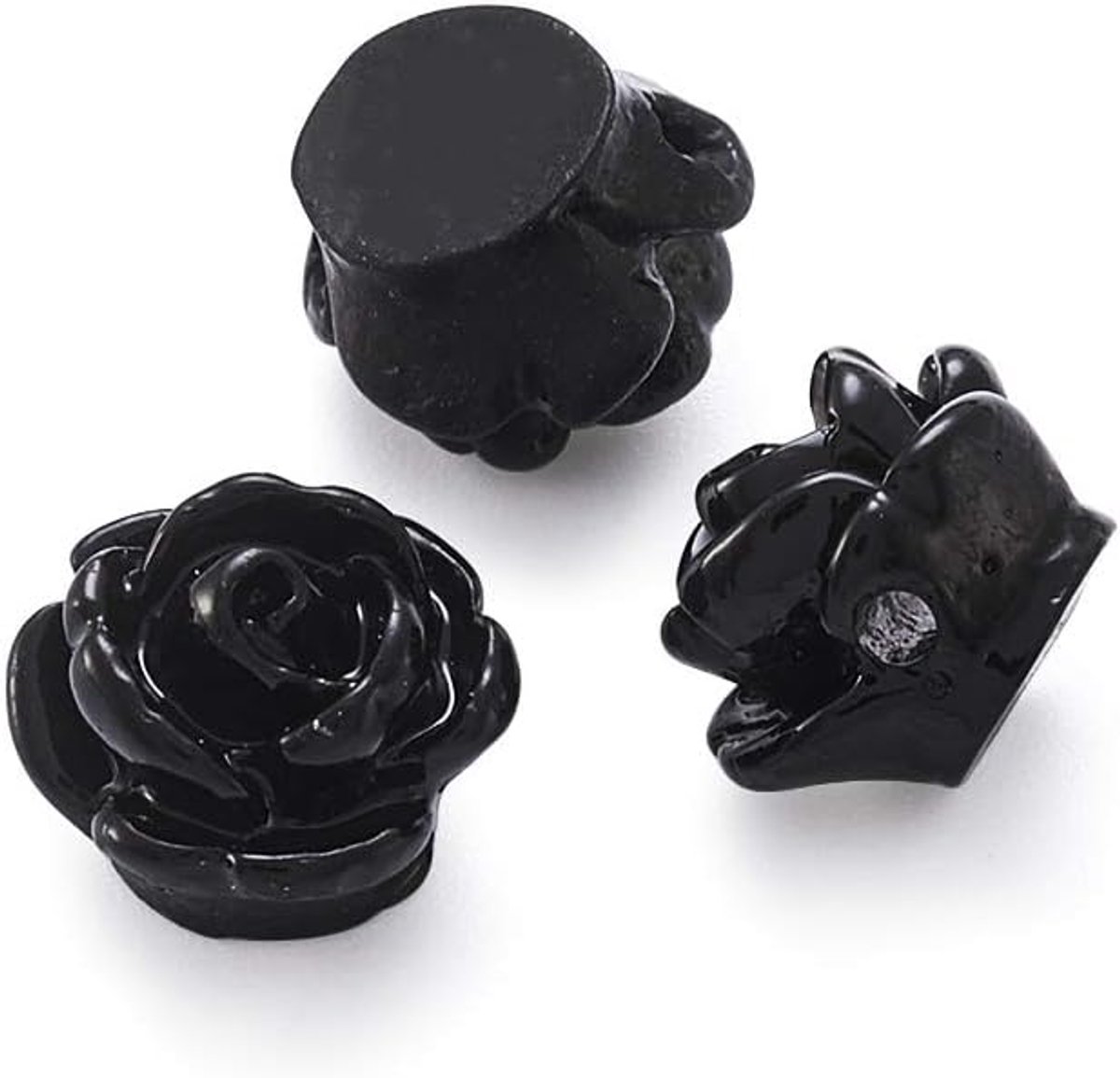 Kralen voor rozenkrans kettingen hars bloem kralen geboord roos bloem versieringen voor Boeddha Mala sieraden maken armbanden oorbellen ambachten kralen gat: 1