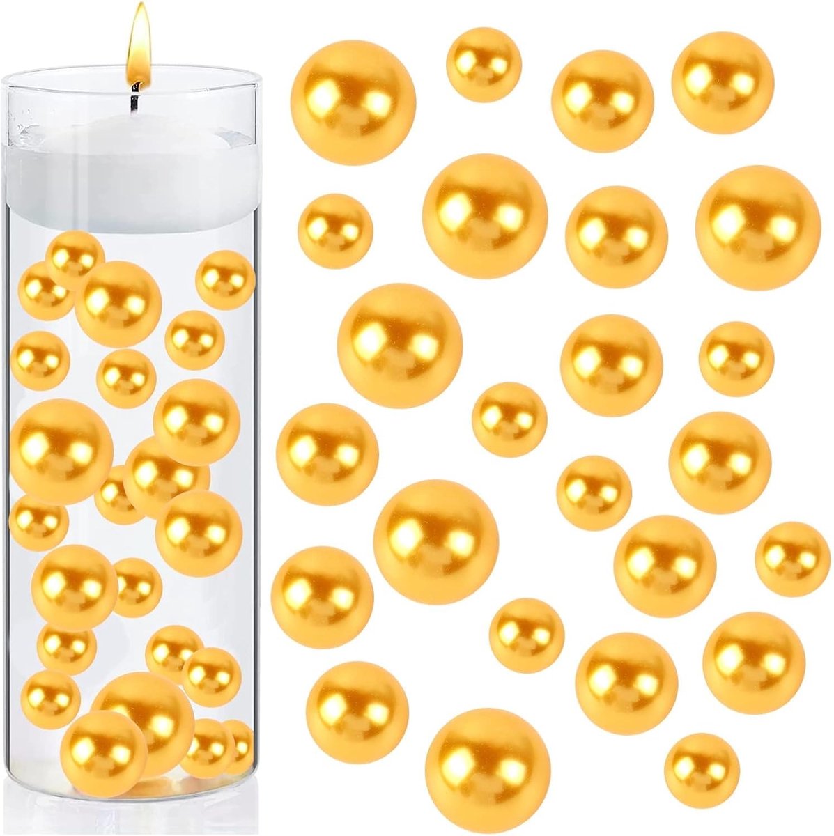 Kralen Vaasvulkralen Glanzende Kralen Geen Gaten Gemengde Maten Plastic Losse Kralen voor DIY Sieraden Maken 8/14/20mm