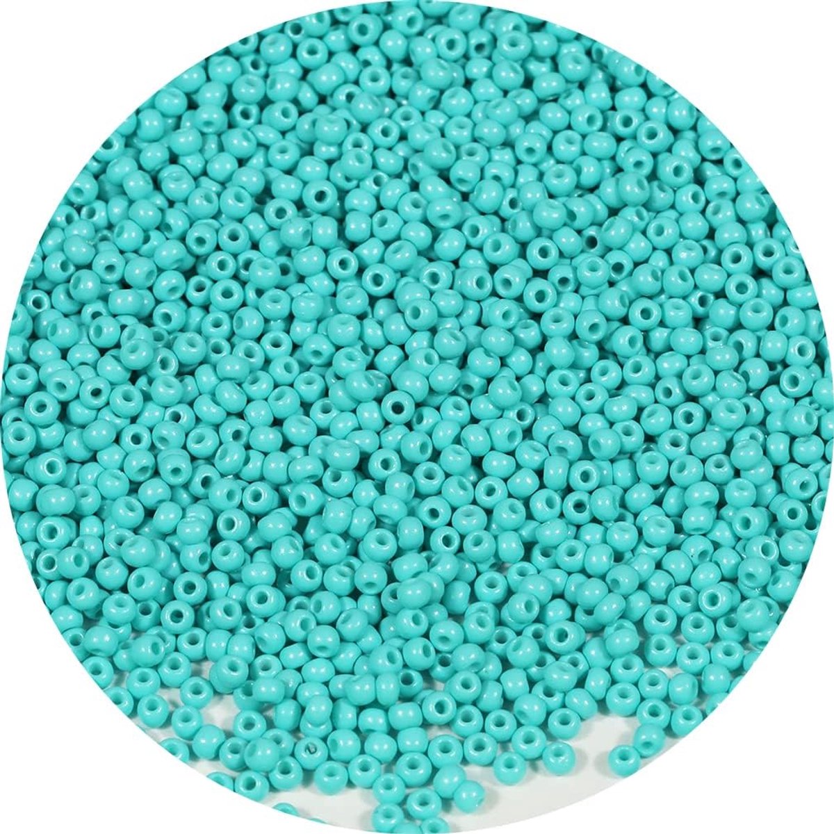 2 mm turquoise gekleurde rocaillekralen, 9000 stuks/100 g in zak, 12/0 turquoise, groen, kleine zaadkralen voor het maken van sieraden, oorbellen, armbanden, turquoise groen