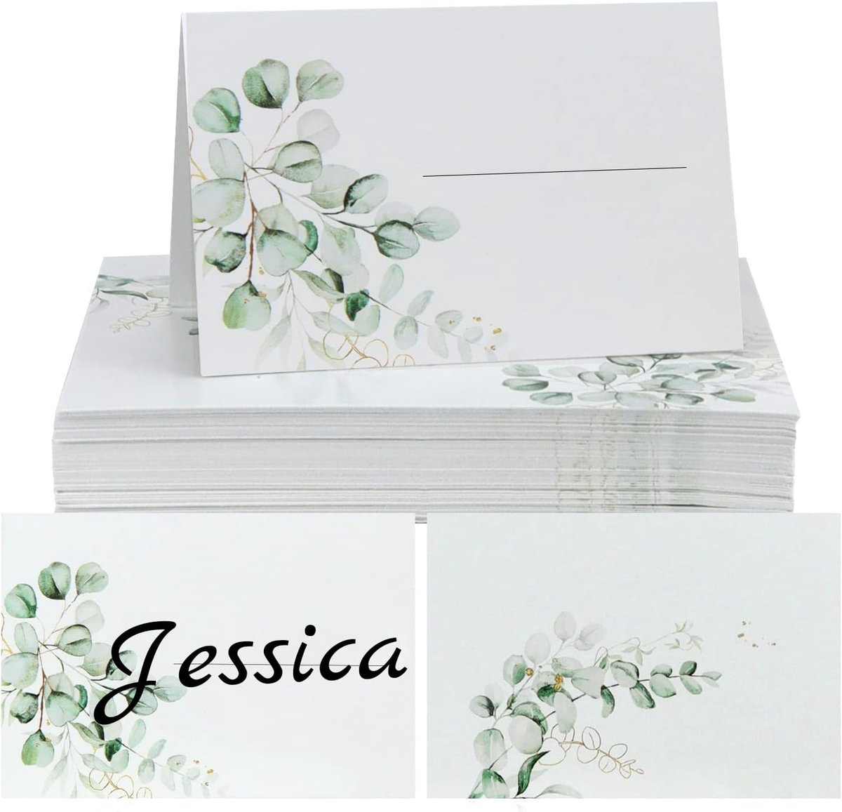 Plaatskaarten 50 stuks plaatskaarten naamkaartjes naamkaartjes bruiloft voor bruiloft verjaardag communie doop | 11 x 8,5 cm, hoogwaardige plaatskaarten, stevig karton, perfect als tafelkaarten voor bruiloft, verjaardag en doop