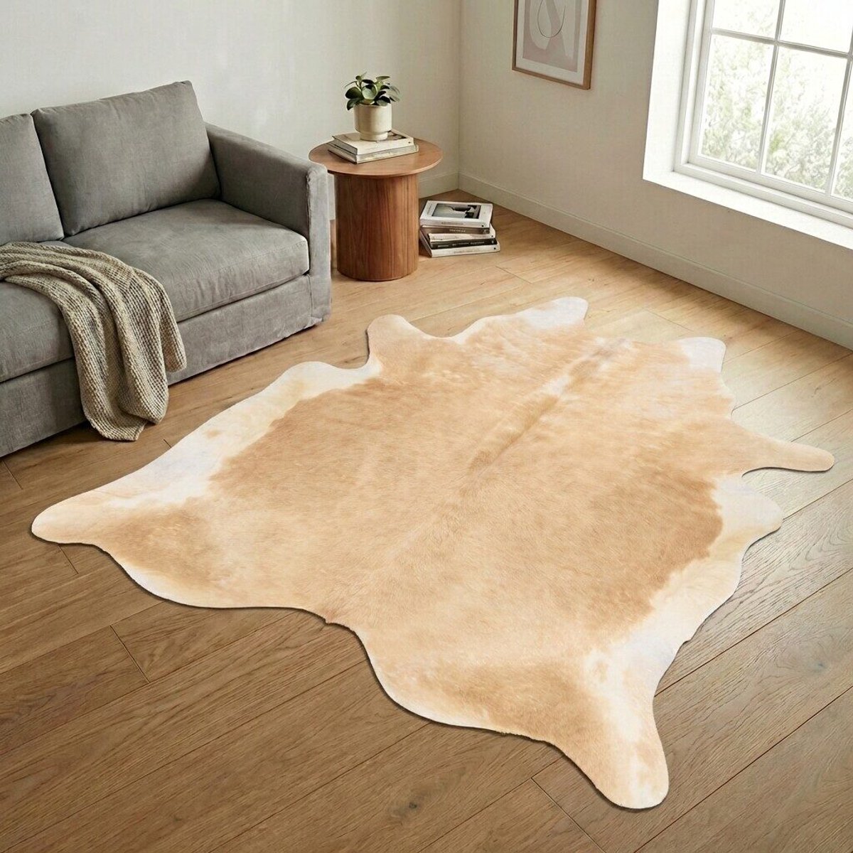 Koeienhuid Vloerkleed XXL (Extra Groot) - Effen-solid - 231 x 225 cm - Koeienkleed / Koeienvel / Dierenvel / Dierenhuid / Koehuid Tapijt