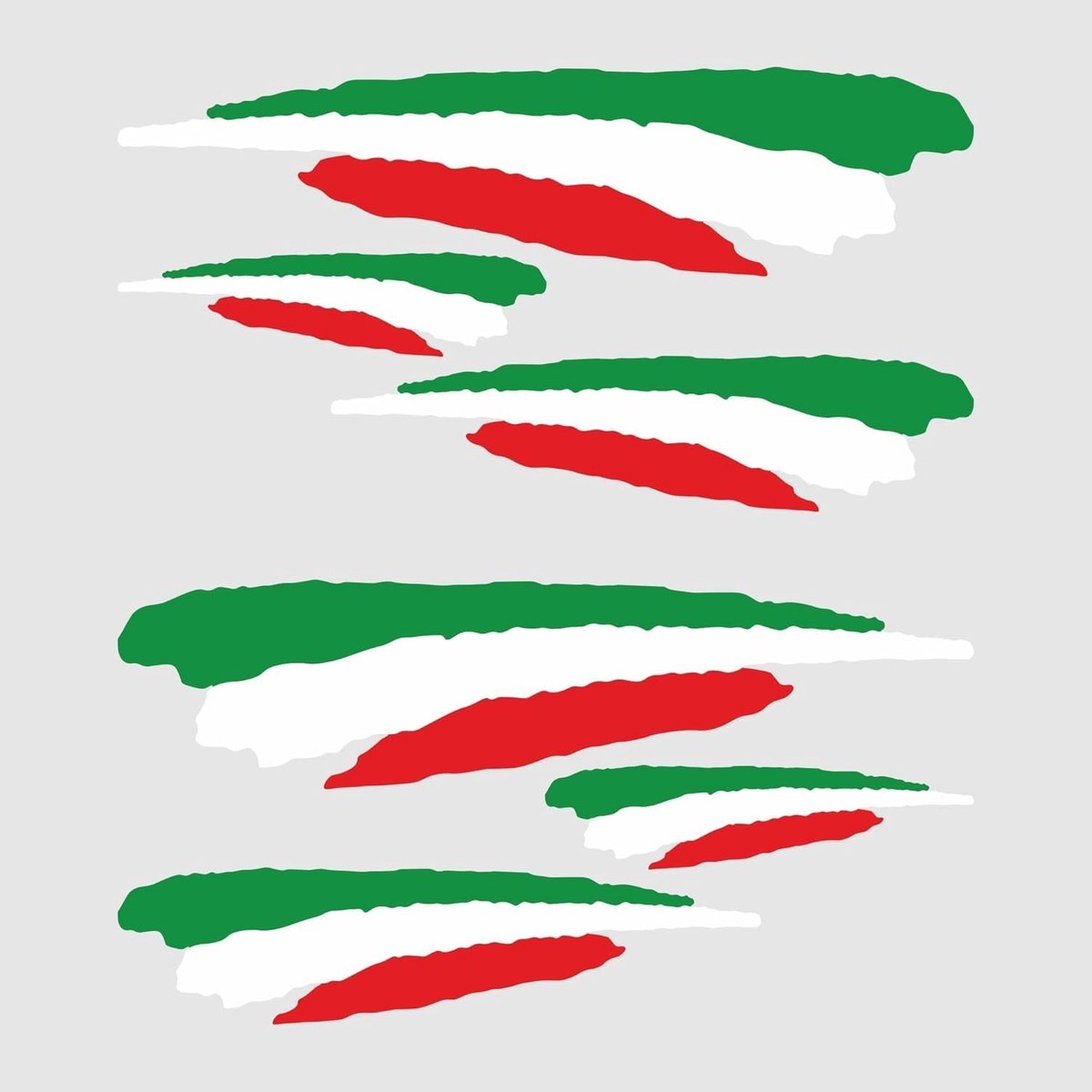 Stickers Italië Vlag | 6 Stuks Set Italië Vlag Sticker voor Auto, Motor, Scooter, Quad, ATV, Fiets, Helmen | Weerbestendig tegen Regen en Zon