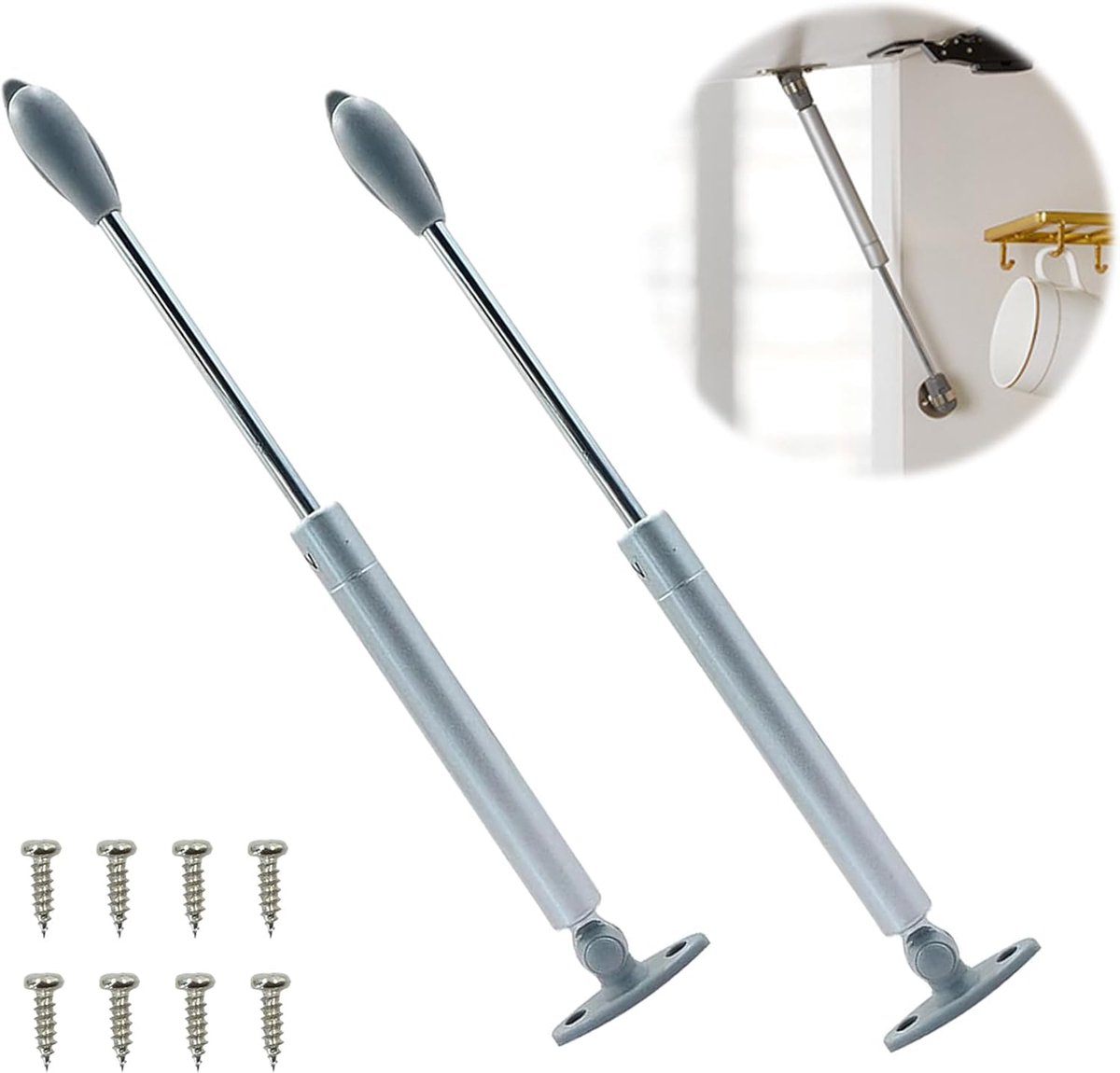 meubels, hydraulische veer, originele gasdempers, deur, keukenkast, pneumatische arm, voor het heffen van deuren, kast, meubels, keuken, schokdemper, scharnier, 275 mm, 2 stuks (100 N)