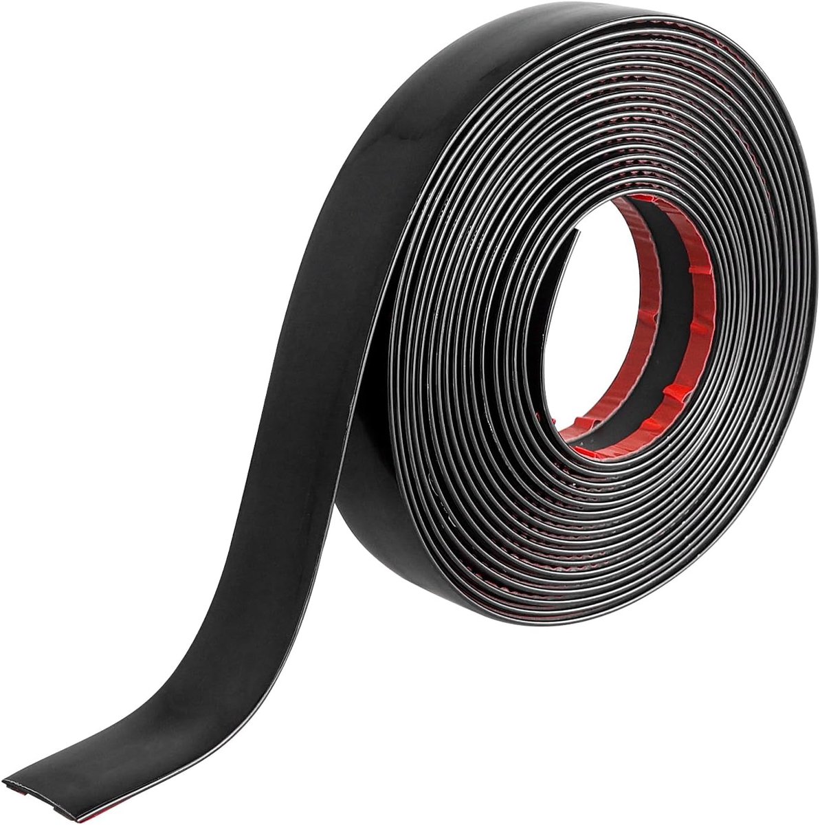 sierstrip - 30 mm x 6 m - Chroom - Zwart - Voor auto, carrosserie, raam, buitendecoratie (30 mm)