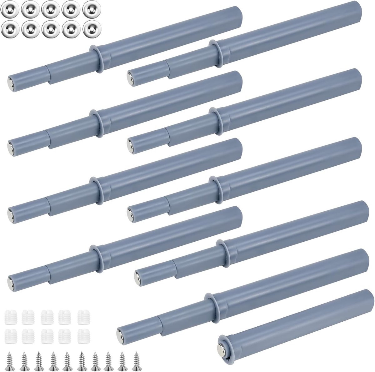 10 stuks meubeldeurslot, drukdeuropener, push-to-open, magnetische druksluiting, laden, deurdemper, kastdeur, meubels, ovenfner