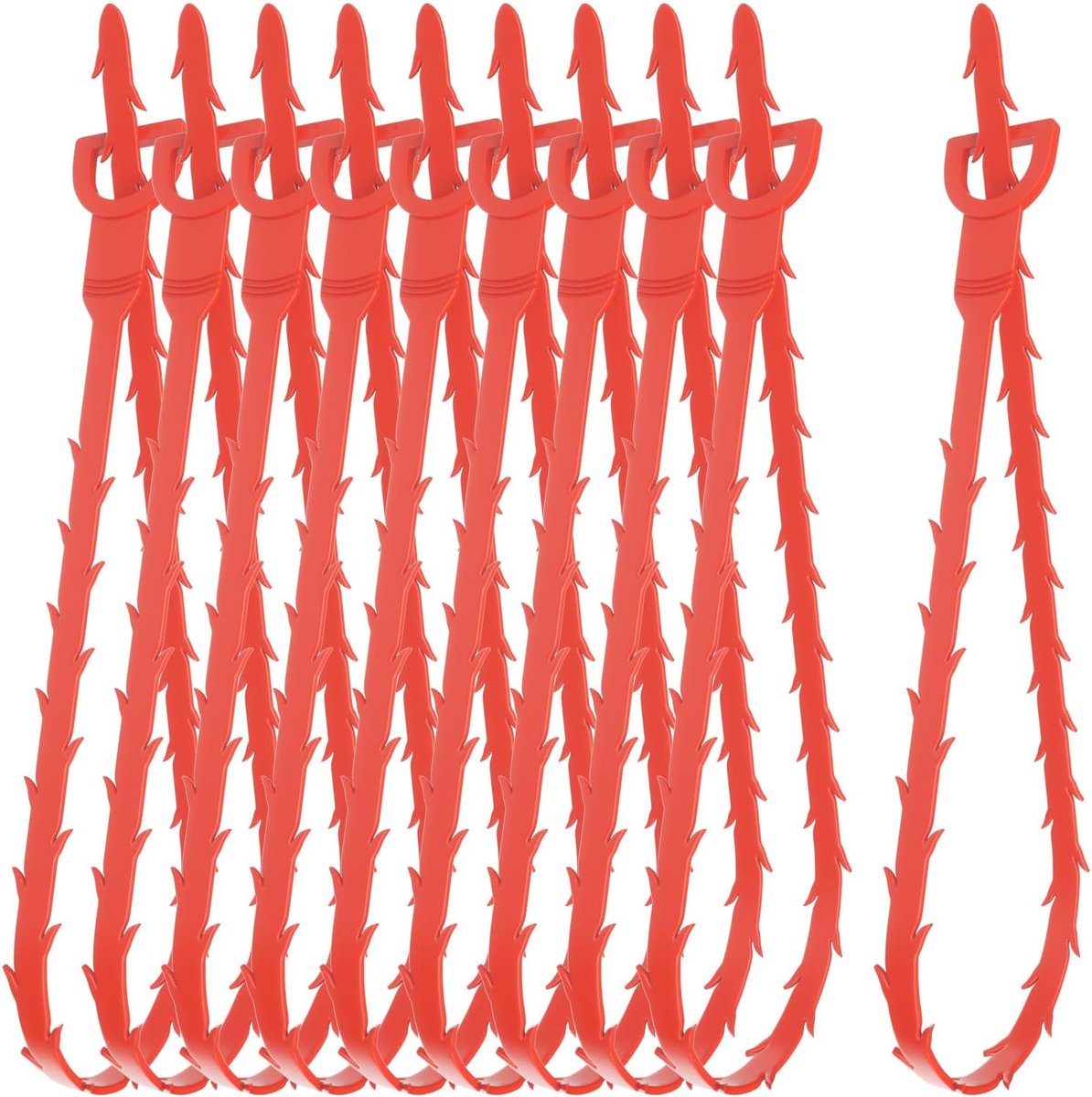 10 stuks 63 cm afvoerreinigers, spiraal, aanbesteding afvoerreinigersticks, afvoerreinigingshaken voor riolering, keuken, wastafel, badkamer, verstopte afvoeren, buisafvoerlopen