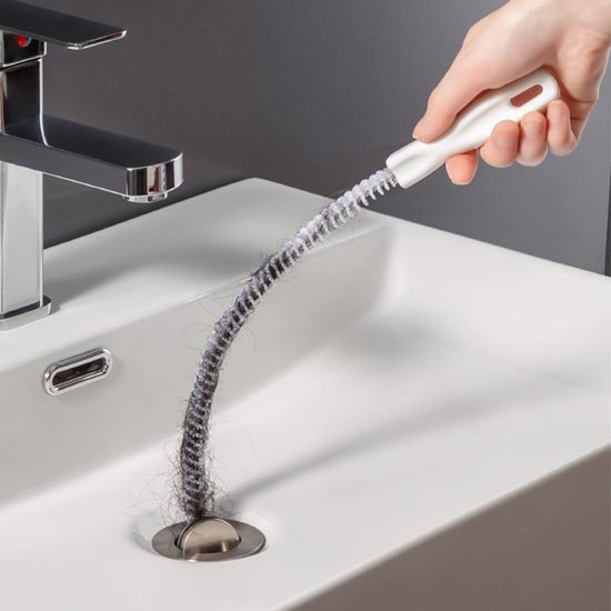 5 stuks rioolafvoerreinigingsborstel, met 2 afvoerontstopper van 45 cm en 3 buisborstels voor het verwijderen van leidingen en slangen, afvoergereedschap voor badkamer, keuken — afbeelding 3