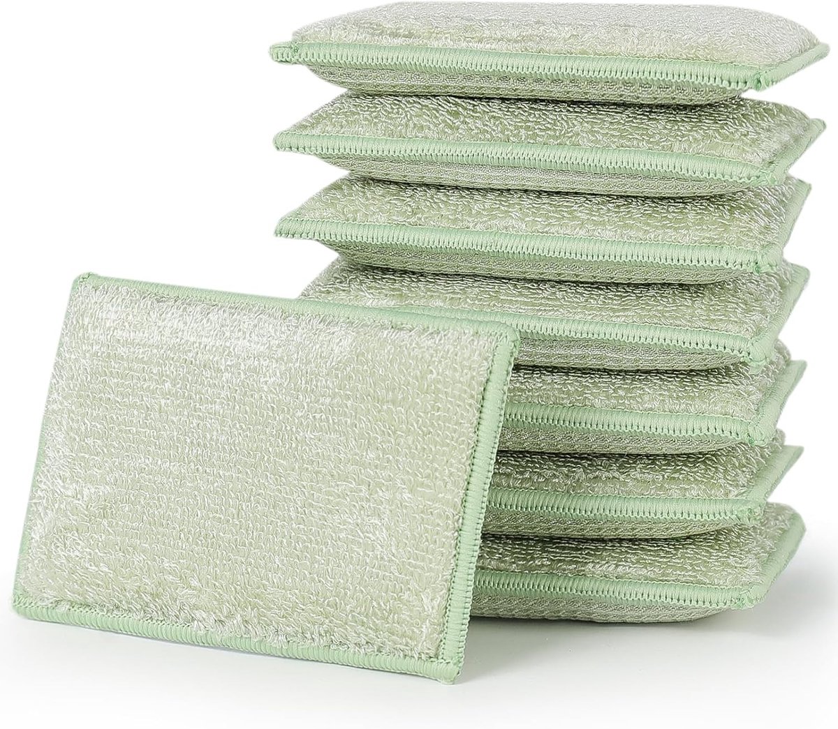 Bamboo Absorbent Sponges Kitchen Cleaning Sponges Reusable Dish Washing Sponges (8 Pack)