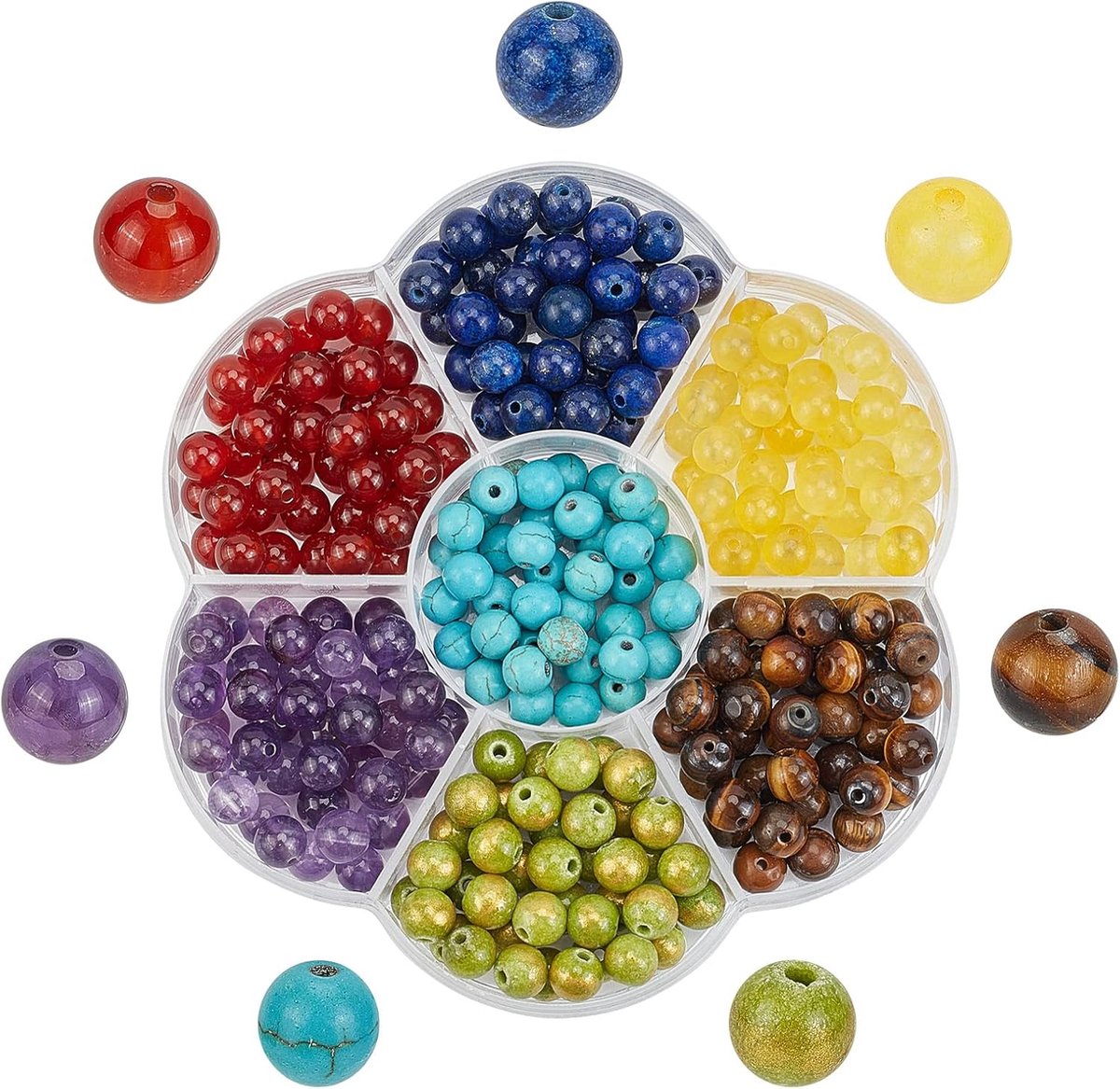 Kralen natuurlijke edelsteen geniune steen ronde kristal helende energie losse kraal jade agaat halfedelstenen kralen voor sieraden maken doe-het-zelf armbanden