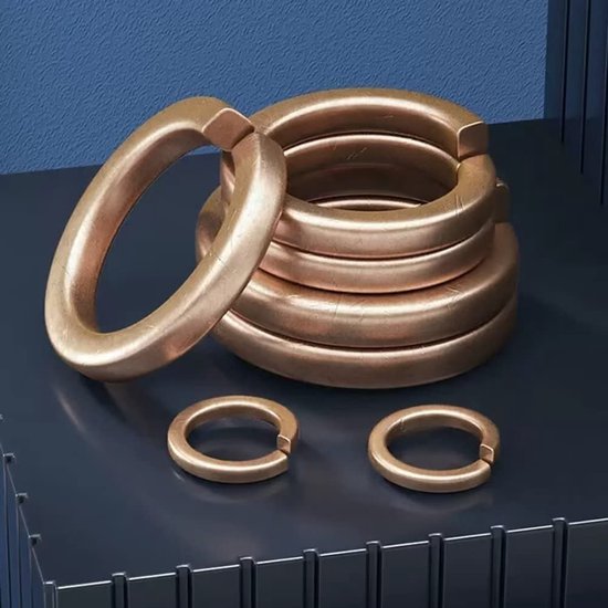 Veerringen, veerringen, messing, sluitringen, sluitringen, sluitringen, M8 (12 stuks) — afbeelding 4
