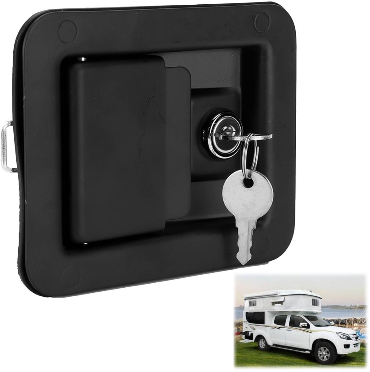 Trailer Reizen Slot, Hoogwaardig Roestvrijstalen Deurslot met Sleutels voor Caravan, Vrachtwagen, Camper, Eenvoudige Installatie en Complete Set voor Gereedschapskist en Aanhangwagen