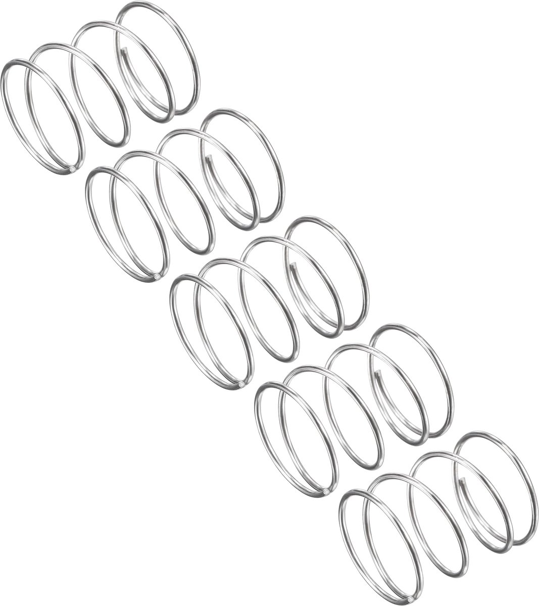 Drukveer 304 roestvrij staal 18 mm AD 1 mm draad grootte 25 mm vrije lengte zilverkleurig