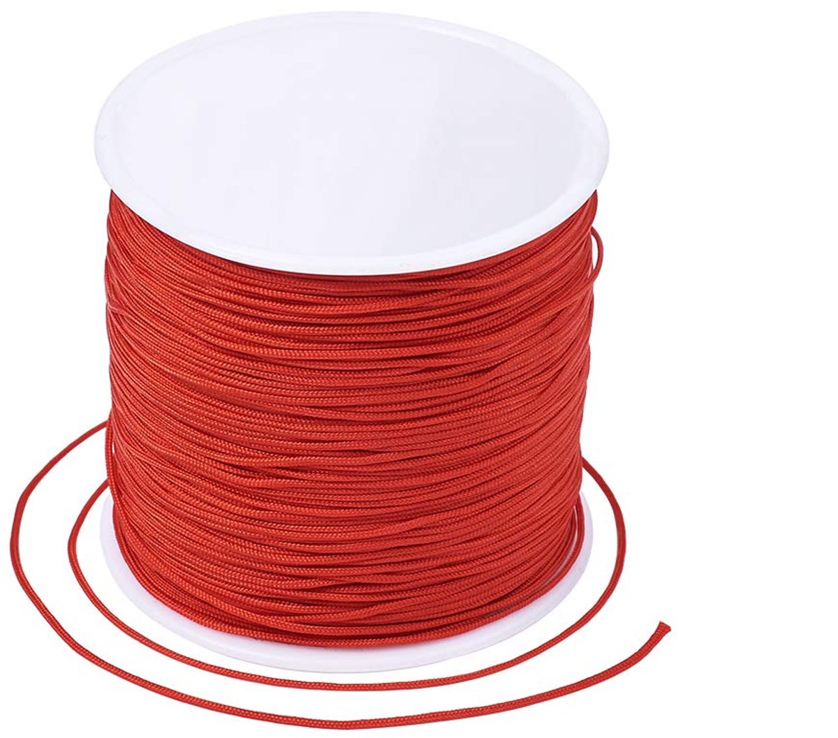 0,8 mm nylon kralenkoord 100 meter/rol macramé Chinese knoopkoord voor doe-het-zelf ketting armband ambachtelijke sieraden maken, rood