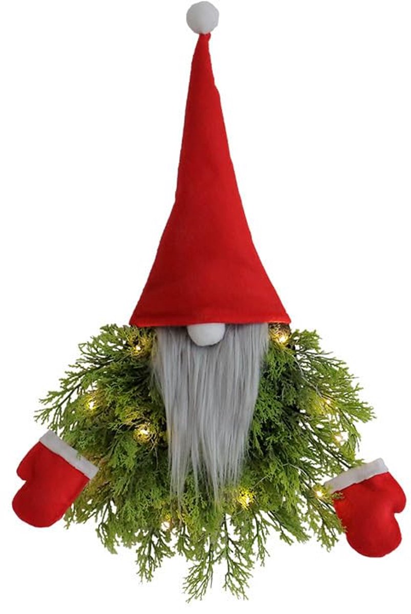 40 x 55 cm kerstslinger kerstman zonder gezicht verlichte kerstkrans decoratie kerstkrans voor restaurant bar deur feestdecoraties