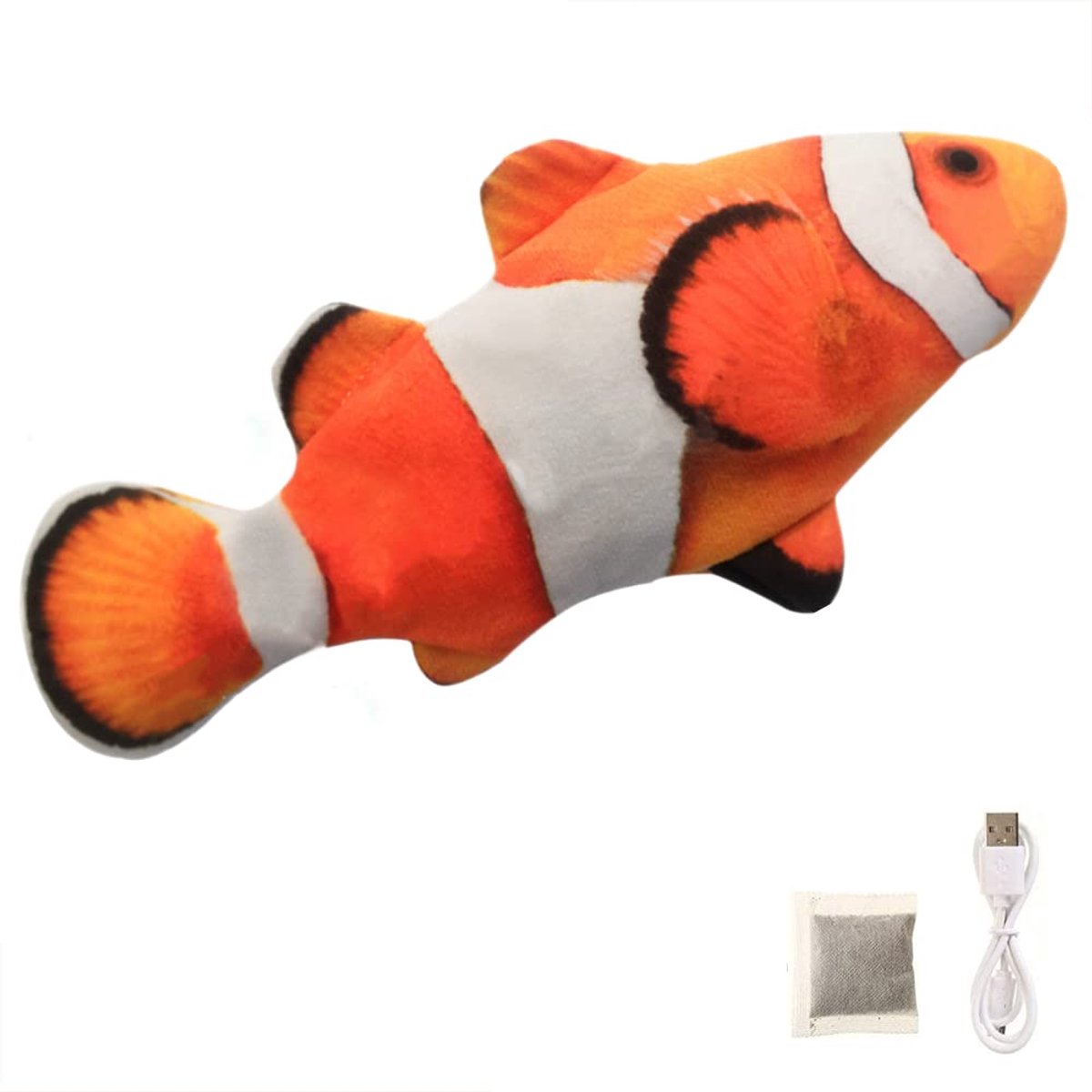 Kattenspeelgoed Elektrische Katten Vis Speelgoed Kat Vis Beweging Kattenkruid Speelgoed voor Katten met Kattenkruid (Fisch1-1)