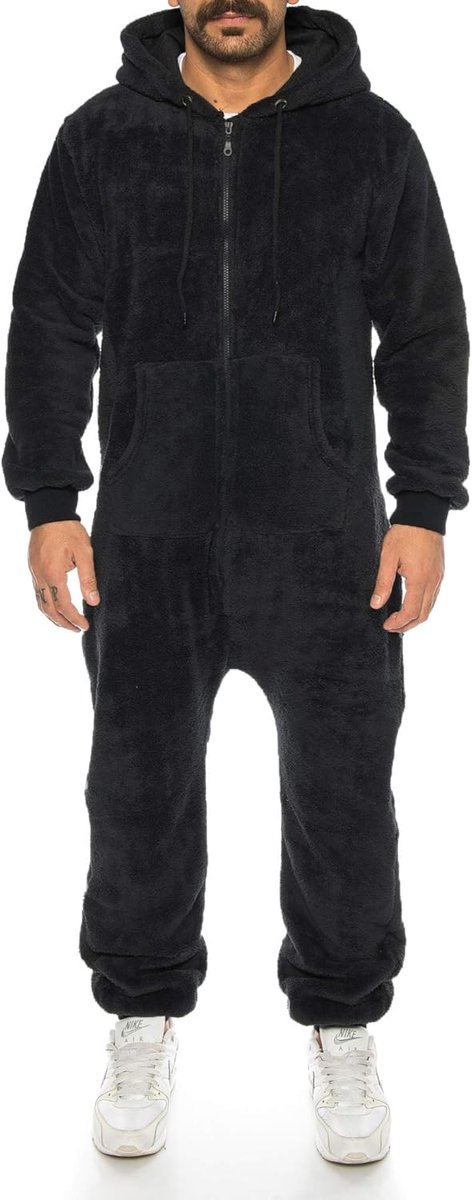 SnelShoppen - Crazy Age Jumpsuit Dames Teddyfleece Overall - Wollig Homewear Pyjama - Perfect voor Avond Relaxen, Slapen of Thuis - Zacht en Comfortab
