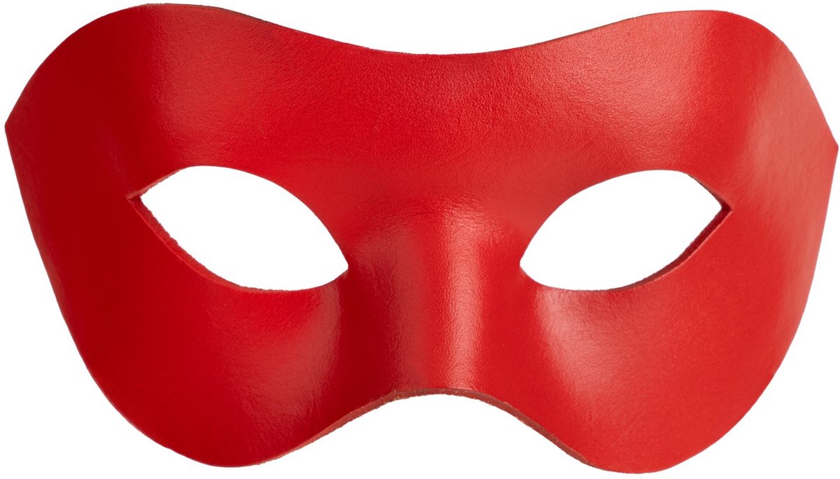 Colombina Liscia Rood Venetiaanse Leren Masker