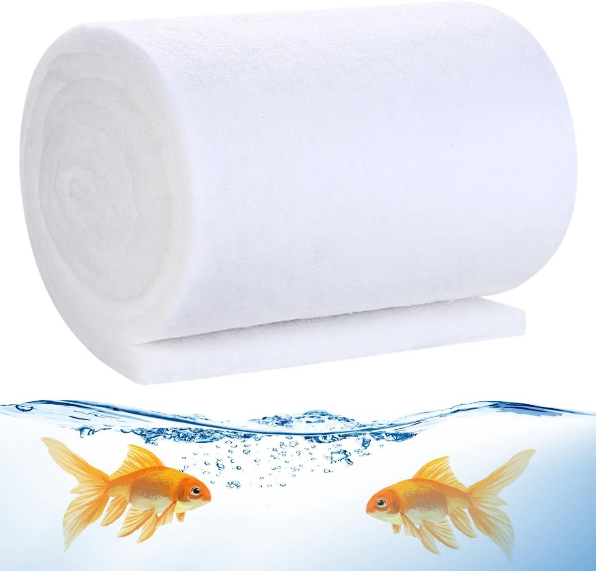 SnelShoppen - Aquarium Filterspons Ingedikt Filtermat 20 cm x 1 m - Flexibele en Veerkrachtige Filterkussens voor Aquaria en Vijvers - Veilig voor Vis
