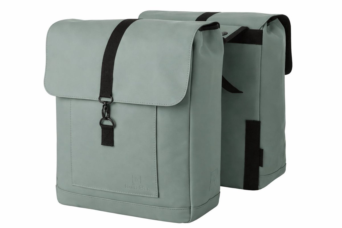 Fastrider Jaxx II Dubbele Fietstas – MIK-Compatibel – 28L – Waterafstotend – incl. Laptopvak – Eucalyptus
