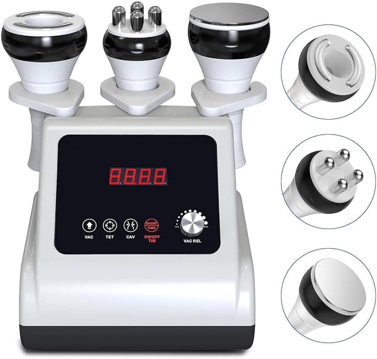 SnelShoppen - 40K Massageapparaat - 3-in-1 Radiofrequentie Apparaat met Ultrasoon - Gezicht en Lichaam Schoonheidsmachine met Vacuüm Cupping Massage v