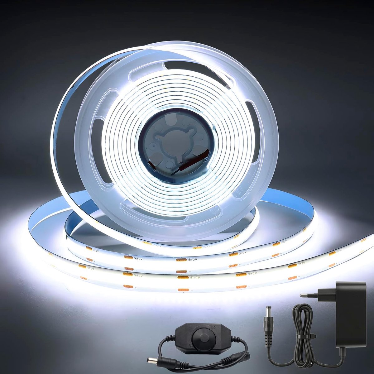 SnelShoppen - Dimbare Arotelicht COB LED Strip 3m - 960 LEDs - Helder Wit 6000K - Flexibele Verlichting voor TV Achtergrond, Slaapkamer, Interieurdeco